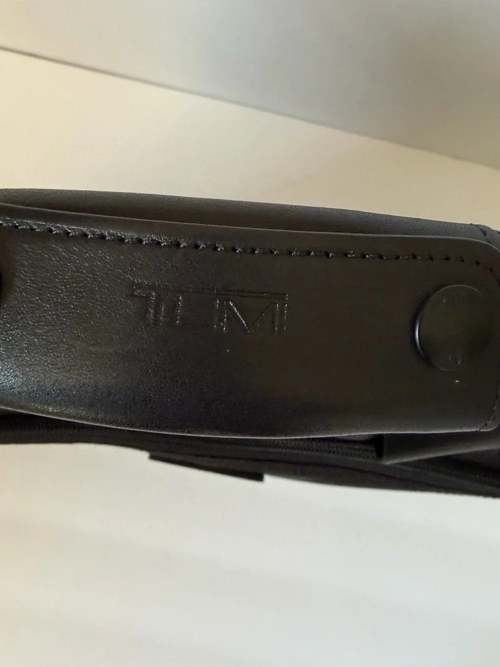 Tumi Black Nylon Laptop Briefcase with Subtle Red Logo